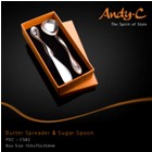 Andy C Pod Chrome Sugar spoon & butter spreader